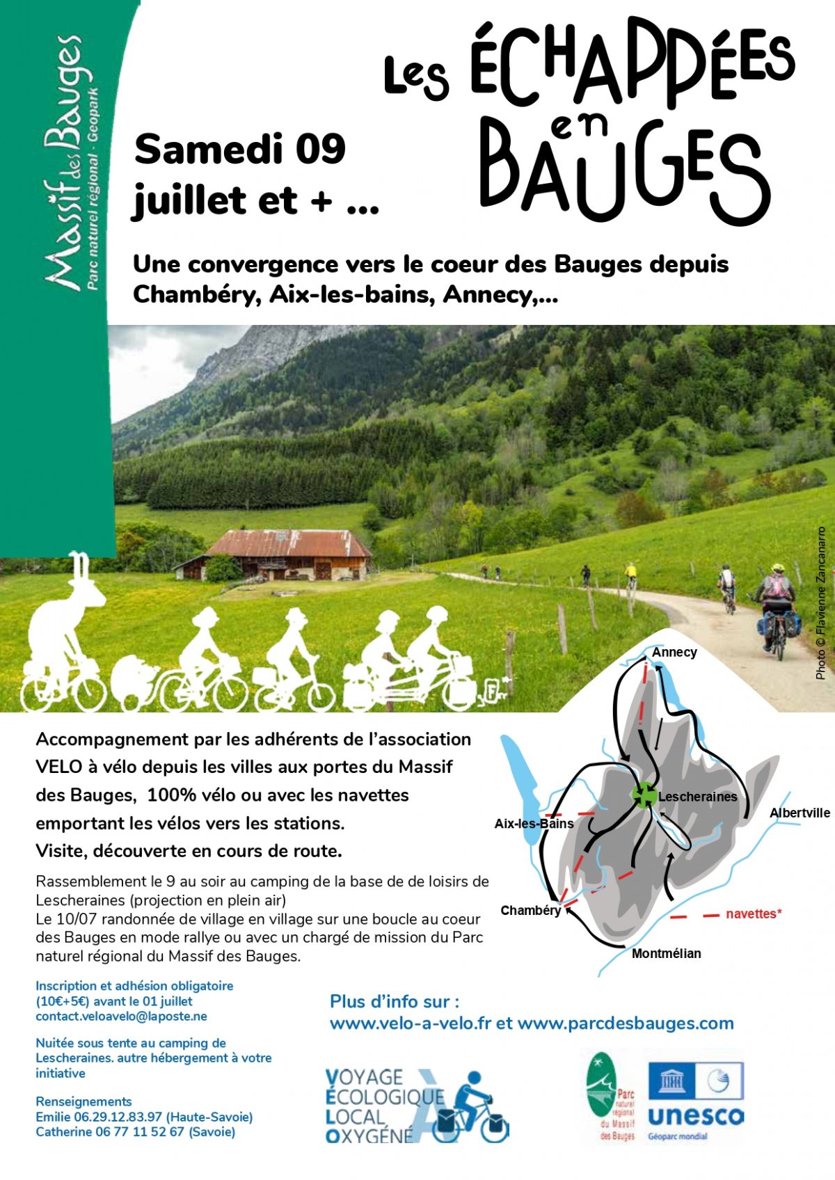 Invitation au voyage à vélo dans le Massif des Bauges (9 et 10 juillet 2022 et +)